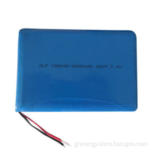 7.4V 8000mAh Lithium-ion Polymer Battery Pack, 2S1P 106696, with Quality Assurance, ODM/OEM Welcomed